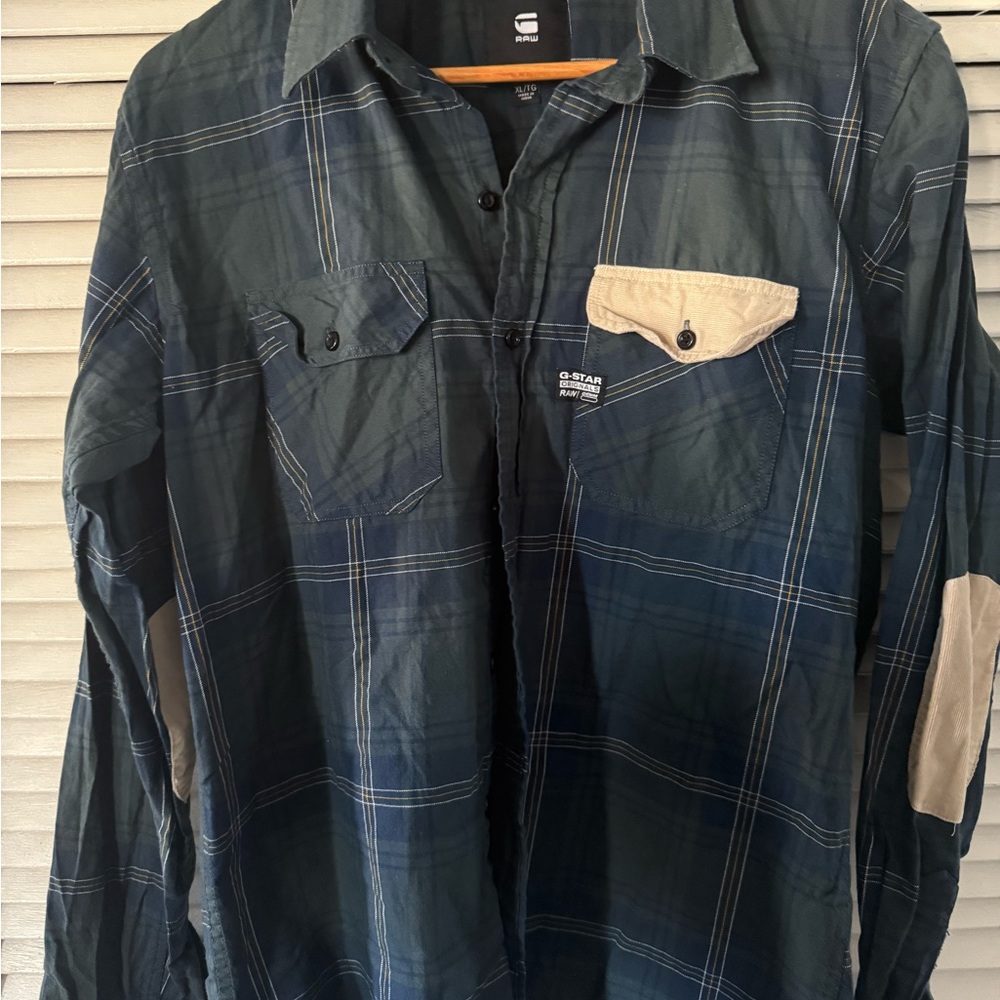 G-Star Navy Checkered Shirt